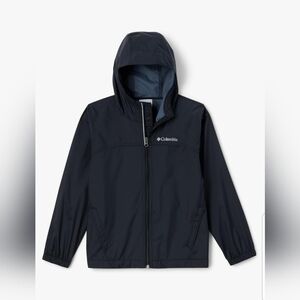 Columbia Boys Black Glennaker Waterproof Hooded Windbreaker Jacket Size XS 6/7